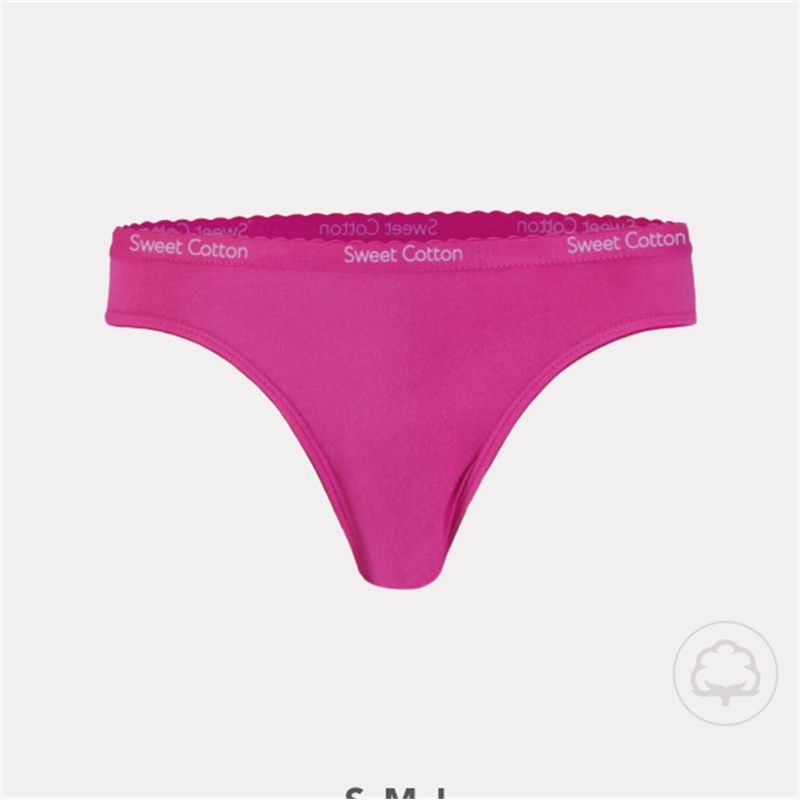 399 Bikini 100% algodón con elástico visible (excepto gris: 80% algodón + 20% poliéster) - Sweet Cotton