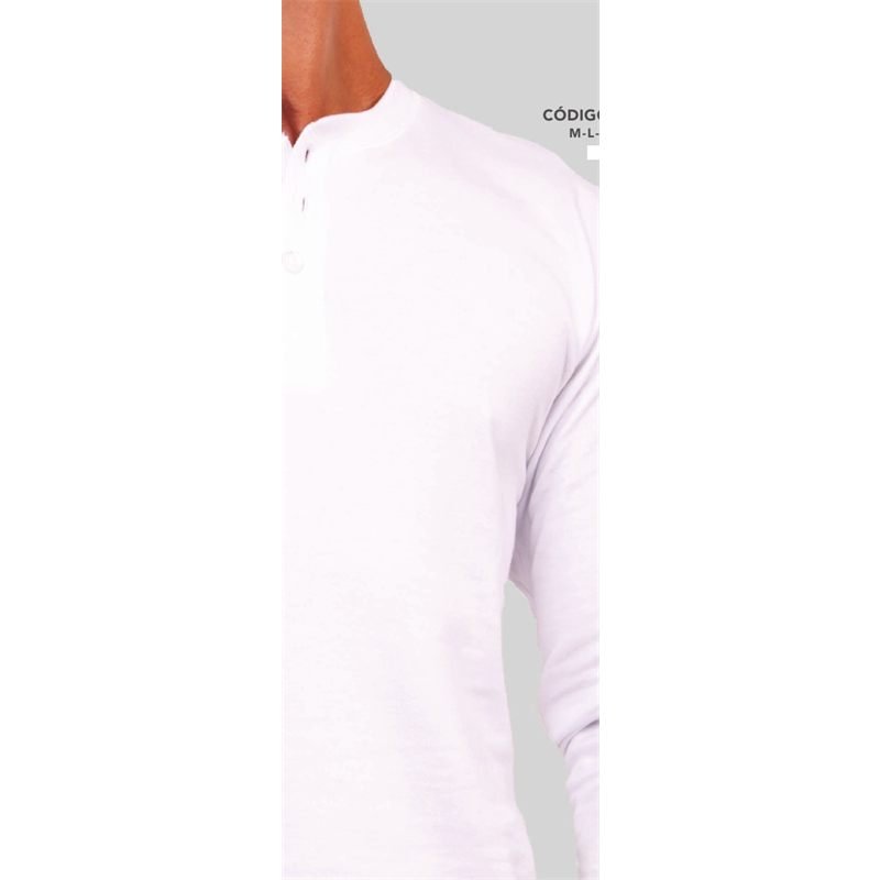 468 Camiseta manga larga de franela, con botones - Boston