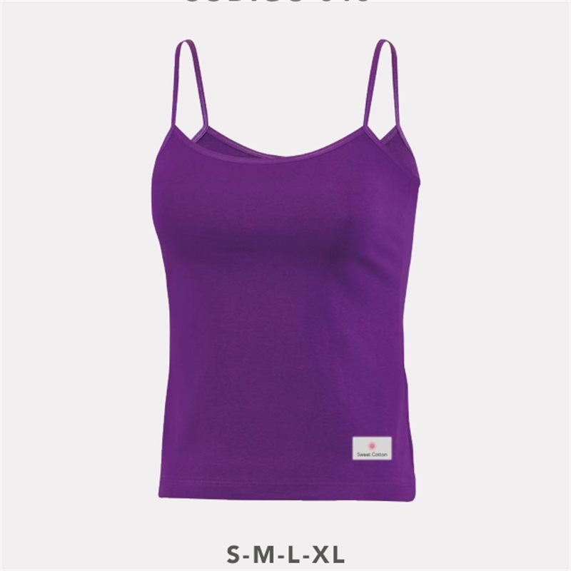 613 Camiseta tank top de algodón con elastano, ajuste perfecto al cuerpo - Sweet Cotton