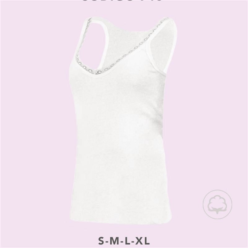 713 Camiseta tank top cuello "v" 100% algodón - Sweet Cotton