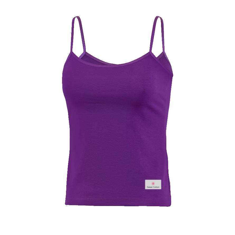 Sweet Cotton 613 - Camiseta tank top con elastano, ajuste al cuerpo