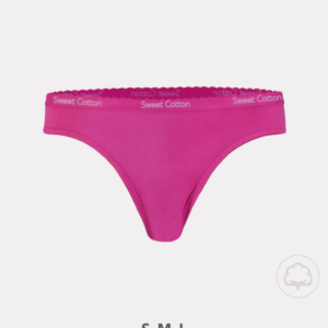 Sweet Cotton 399 - Bikini 100% algodón con elástico visible (excepto gris: 80% algodón + 20% poliéster)