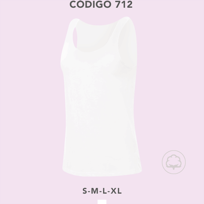 Sweet Cotton 712 - Camiseta sin mangas en tejido rap 100% algodón
